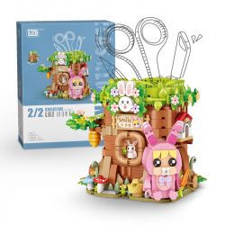 LOZ 1242 non  HỘP ĐỰNG BÚT THÂN CÂY bộ đồ chơi xếp lắp ráp ghép mô hình PEN HOLDER 617 khối