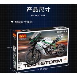 COGO 15803B non  ĐẦU MÁY HẠNG NẶNG KAWASAKI bộ đồ chơi xếp lắp ráp ghép mô hình  TECH-STORM Kỹ Thuật Công Nghệ Cao Mô Hình Phương Tiện 630 khối
