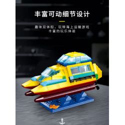 XINGBAO XB-18012 18012 XB18012 non  CATAMARAN ĐIỆN bộ đồ chơi xếp lắp ráp ghép mô hình POWER CATAMARAN 327 khối