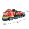 COGO 4203 non  ĐƯỜNG SẮT BURLINGTON BẮC SANTA FE TÀU CHỞ HÀNG BNSF bộ đồ chơi xếp lắp ráp ghép mô hình Trains Tàu Hỏa 635 khối