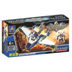 Bozhi 8016 non  MÁY BAY CHIẾN ĐẤU bộ đồ chơi xếp lắp ráp ghép mô hình Creator WINDSTORM FALCON Sáng Tạo 123 khối