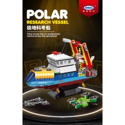 XINGBAO XB-18010 18010 XB18010 non  TÀU NGHIÊN CỨU VÙNG CỰC bộ đồ chơi xếp lắp ráp ghép mô hình POLAR RESEARCH VESSEL 500 khối