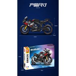 SEMBO 705031 non  SUZUKI GSXR 1000R 1:7 tỷ lệ 1:7 bộ đồ chơi xếp lắp ráp ghép mô hình  Kỹ Thuật Công Nghệ Cao Mô Hình Phương Tiện 794 khối