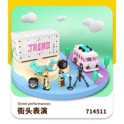 SEMBO WEKKI VIGGI 714510 non  THẾ GIỚI XE SANG LỄ HỘI BÊN BỜ BIỂN bộ đồ chơi xếp lắp ráp ghép mô hình Speed Champions Racing Cars CARNIVAL BY THE SEA Đua Xe Công Thức 269 khối