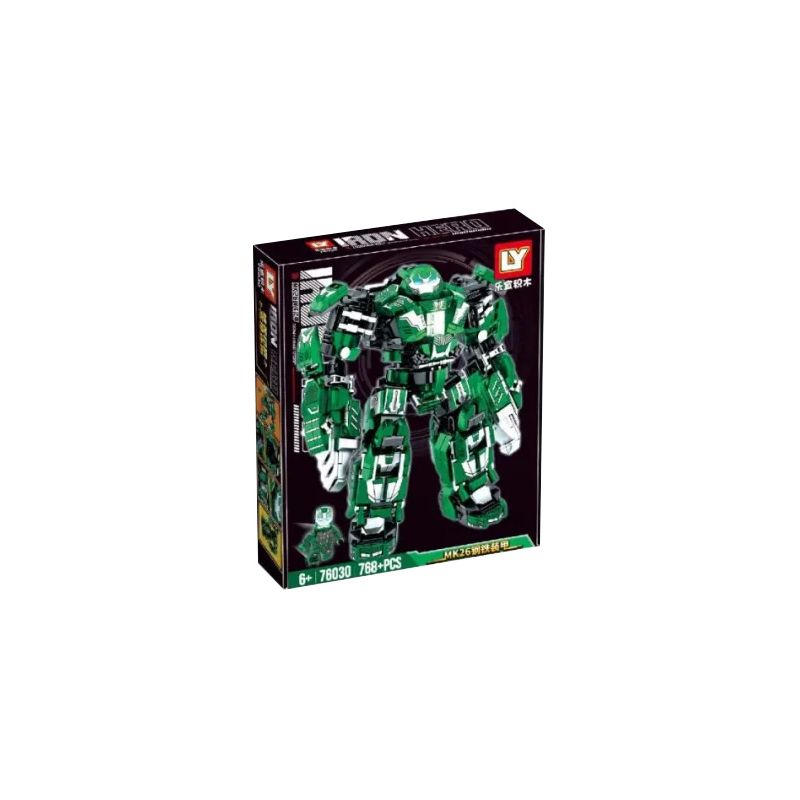 LY 76030 non  GIÁP THÉP MK26. bộ đồ chơi xếp lắp ráp ghép mô hình Marvel Super Heroes IRON HERO Siêu Anh Hùng Marvel 768 khối