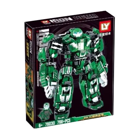 LY 76030 non  GIÁP THÉP MK26. bộ đồ chơi xếp lắp ráp ghép mô hình Marvel Super Heroes IRON HERO Siêu Anh Hùng Marvel 768 khối