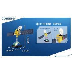 WOMA C0833 0833 non  HÀNG KHÔNG VŨ TRỤ 4 TỔ HỢP TRẠM TRUNG QUỐC TÀU CON THOI TÊN LỬA TRƯỜNG CHINH 2 VỆ TINH BẮC ĐẨU bộ đồ chơi xếp lắp ráp ghép mô hình Space AEROSPACE SCIENCE Thám Hiểm Không Gian 489 khối