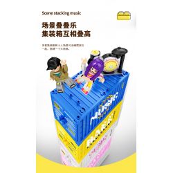 SEMBO WEKKI VIGGI 714510 non  THẾ GIỚI XE SANG LỄ HỘI BÊN BỜ BIỂN bộ đồ chơi xếp lắp ráp ghép mô hình Speed Champions Racing Cars CARNIVAL BY THE SEA Đua Xe Công Thức 269 khối