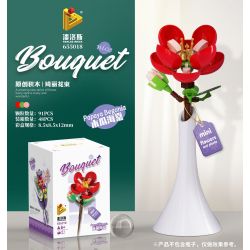 PanlosBrick 655018 Panlos Brick 655018 non  ĐU ĐỦ THANH CUA bộ đồ chơi xếp lắp ráp ghép mô hình BOUGHT PAPAYA BEGONIA 91 khối