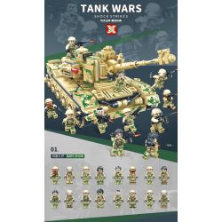 SX 7036 non  HELL TIGER COMMANDO 8 KẾT HỢP bộ đồ chơi xếp lắp ráp ghép mô hình Military Army Quân Sự Bộ Đội