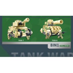 SX 7036 non  HELL TIGER COMMANDO 8 KẾT HỢP bộ đồ chơi xếp lắp ráp ghép mô hình Military Army Quân Sự Bộ Đội