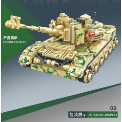 SX 7036 non  HELL TIGER COMMANDO 8 KẾT HỢP bộ đồ chơi xếp lắp ráp ghép mô hình Military Army Quân Sự Bộ Đội