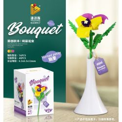 PanlosBrick 655017 Panlos Brick 655017 non  VI-Ô-LÔNG bộ đồ chơi xếp lắp ráp ghép mô hình BOUGHT HORNED PANSY 76 khối