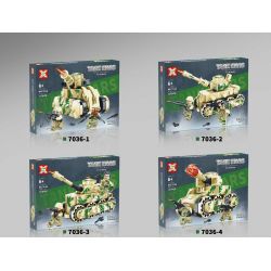 SX 7036 non  HELL TIGER COMMANDO 8 KẾT HỢP bộ đồ chơi xếp lắp ráp ghép mô hình Military Army Quân Sự Bộ Đội