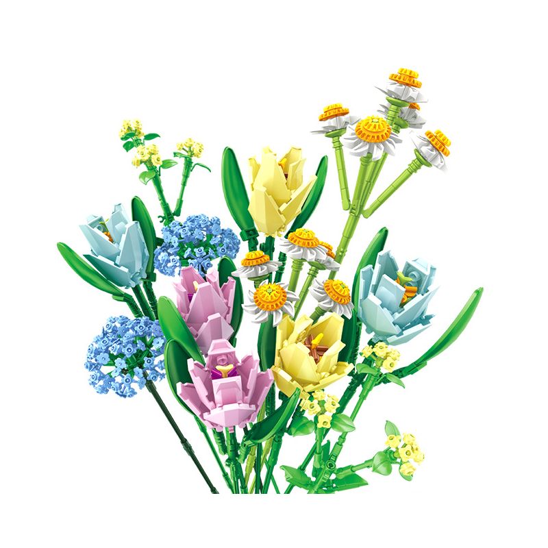 PanlosBrick 655008 Panlos Brick 655008 non  BÓ HOA bộ đồ chơi xếp lắp ráp ghép mô hình Flowers BOUQUET 837 khối