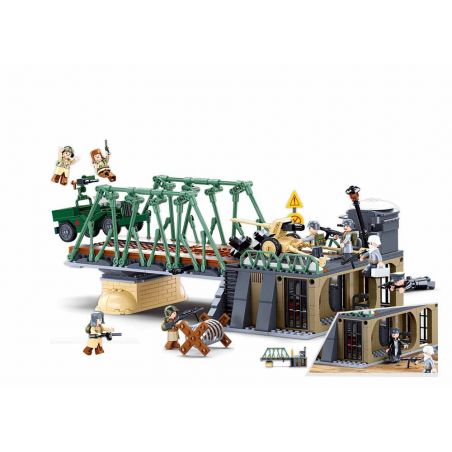 SLUBAN M38-B0981 B0981 0981 M38B0981 38-B0981 non  CUỘC TẤN CÔNG LỚN MÙA ĐÔNG NĂM 1944 bộ đồ chơi xếp lắp ráp ghép mô hình 769 khối