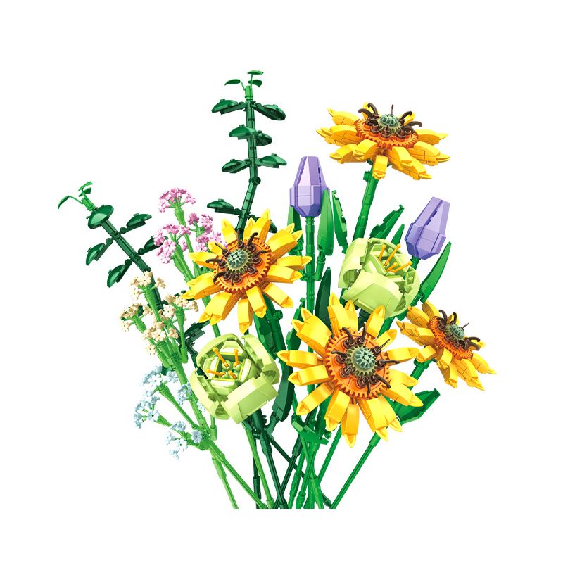 PanlosBrick 655007 Panlos Brick 655007 non  BÓ HOA bộ đồ chơi xếp lắp ráp ghép mô hình Flowers BOUQUET 881 khối