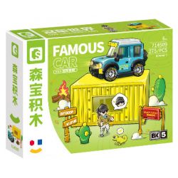 SEMBO WEKKI VIGGI 714509 non  THẾ GIỚI XE SANG BỮA TIỆC LỬA TRẠI bộ đồ chơi xếp lắp ráp ghép mô hình Speed Champions Racing Cars BONFIRE PARTY Đua Xe Công Thức 275 khối