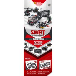 PanlosBrick 659006 Panlos Brick 659006 non  ĐỘI CỨU HỘ SWAT bộ đồ chơi xếp lắp ráp ghép mô hình 672 khối