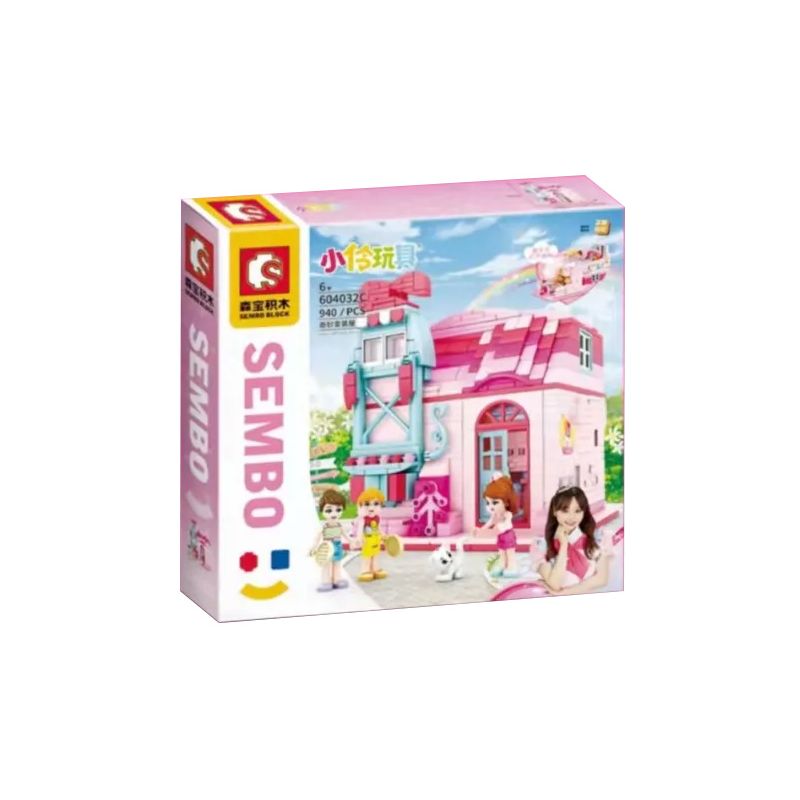 SEMBO 604032C non  NHÀ BIẾN TUYỆT VỜI bộ đồ chơi xếp lắp ráp ghép mô hình  Các Bạn Gái 940 khối