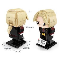 SEMBO 109003 109004 109005 109006 non  CẬU BÉ ĐẦU VUÔNG 4 KIỂU MARK RAN BING CHARLES ERICA bộ đồ chơi xếp lắp ráp ghép mô hình Computer Games Trò Chơi 586 khối