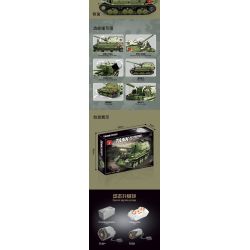 TA GAOLE T4012 4012 non  PHÁO CHỐNG TĂNG FERDINAND tỷ lệ 1:10 bộ đồ chơi xếp lắp ráp ghép mô hình Military Army DESTROYER TANK Quân Sự Bộ Đội 2436 khối