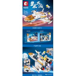 SEMBO 203309 non  SHARE FI KHÔNG GIAN bộ đồ chơi xếp lắp ráp ghép mô hình Space SPACE SHUTTLE Thám Hiểm Không Gian 397 khối