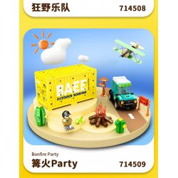 SEMBO WEKKI VIGGI 714508 non  THẾ GIỚI Ô TÔ BAN NHẠC HOANG DÃ bộ đồ chơi xếp lắp ráp ghép mô hình Speed Champions Racing Cars WILD BAND Đua Xe Công Thức 281 khối