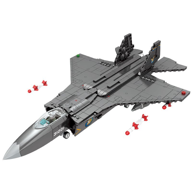 SEMBO 202150 non  MÁY BAY CHIẾN ĐẤU FC-31 bộ đồ chơi xếp lắp ráp ghép mô hình Military Army FC-31 FIGHTER AIRCRAFT Quân Sự Bộ Đội 980 khối