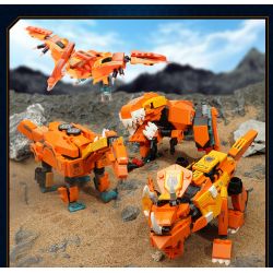 Enlighten 41311 Qman 41311 non  CỖ XE KHỦNG LONG BẠO CHÚA TẤN CÔNG ĐẶC BIỆT bộ đồ chơi xếp lắp ráp ghép mô hình Transformers Robot Đại Chiến Người Máy Biến Hình 988 khối