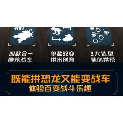 Enlighten 41311 Qman 41311 non  CỖ XE KHỦNG LONG BẠO CHÚA TẤN CÔNG ĐẶC BIỆT bộ đồ chơi xếp lắp ráp ghép mô hình Transformers Robot Đại Chiến Người Máy Biến Hình 988 khối