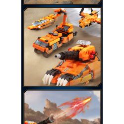 Enlighten 41311 Qman 41311 non  CỖ XE KHỦNG LONG BẠO CHÚA TẤN CÔNG ĐẶC BIỆT bộ đồ chơi xếp lắp ráp ghép mô hình Transformers Robot Đại Chiến Người Máy Biến Hình 988 khối