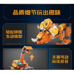 Enlighten 41311 Qman 41311 non  CỖ XE KHỦNG LONG BẠO CHÚA TẤN CÔNG ĐẶC BIỆT bộ đồ chơi xếp lắp ráp ghép mô hình Transformers Robot Đại Chiến Người Máy Biến Hình 988 khối