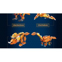 Enlighten 41311 Qman 41311 non  CỖ XE KHỦNG LONG BẠO CHÚA TẤN CÔNG ĐẶC BIỆT bộ đồ chơi xếp lắp ráp ghép mô hình Transformers Robot Đại Chiến Người Máy Biến Hình 988 khối