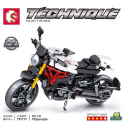SEMBO 701717 non  QUÁI VẬT DUCATI bộ đồ chơi xếp lắp ráp ghép mô hình  DUCATI MONSTER Kỹ Thuật Công Nghệ Cao Mô Hình Phương Tiện 752 khối