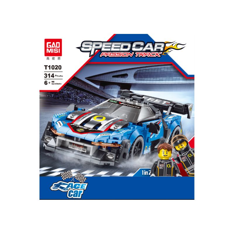 GAOMISI T1020 1020 non  MCLAREN SENNA bộ đồ chơi xếp lắp ráp ghép mô hình Speed Champions Racing Cars SPEED CAR PASSION TRACK Đua Xe Công Thức 314 khối