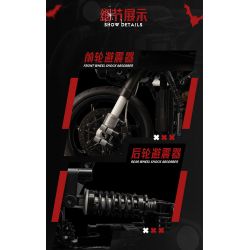 LINGRUI MODEL JIMU LIANGPIN 10518 non  XE ĐẠP DƠI tỷ lệ 1:5 bộ đồ chơi xếp lắp ráp ghép mô hình Motorcycle Motorbike Xe Hai Bánh 1981 khối