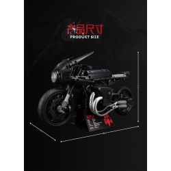 LINGRUI MODEL JIMU LIANGPIN 10518 non  XE ĐẠP DƠI tỷ lệ 1:5 bộ đồ chơi xếp lắp ráp ghép mô hình Motorcycle Motorbike Xe Hai Bánh 1981 khối