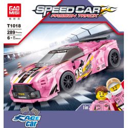 GAOMISI T1018 1018 non  ASTON MARTIN bộ đồ chơi xếp lắp ráp ghép mô hình Speed Champions Racing Cars SPEED CAR PASSION TRACK Đua Xe Công Thức 289 khối