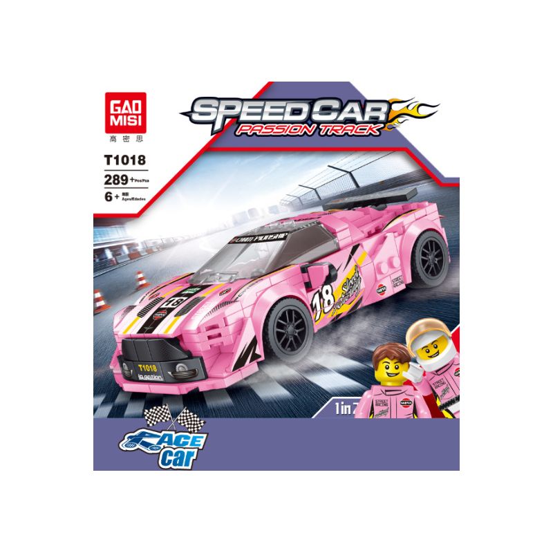 GAOMISI T1018 1018 non  ASTON MARTIN bộ đồ chơi xếp lắp ráp ghép mô hình Speed Champions Racing Cars SPEED CAR PASSION TRACK Đua Xe Công Thức 289 khối