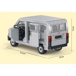 PanlosBrick 685011 Panlos Brick 685011 non  XE TẢI NHẸ WULING bộ đồ chơi xếp lắp ráp ghép mô hình Racers WULING VAN Đua Tốc Độ 943 khối