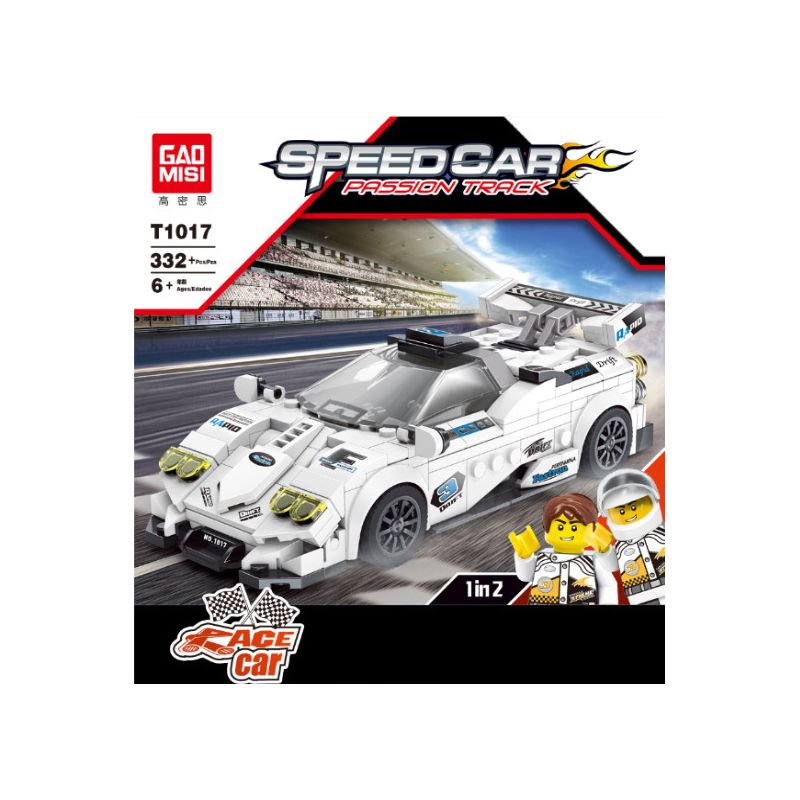 GAOMISI T1017 1017 non  PAGANI ZONDA bộ đồ chơi xếp lắp ráp ghép mô hình Speed Champions Racing Cars SPEED CAR PASSION TRACK Đua Xe Công Thức 332 khối