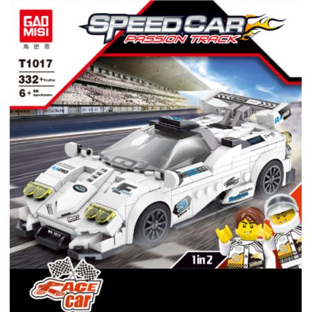 GAOMISI T1017 1017 non  PAGANI ZONDA bộ đồ chơi xếp lắp ráp ghép mô hình Speed Champions Racing Cars SPEED CAR PASSION TRACK Đua Xe Công Thức 332 khối