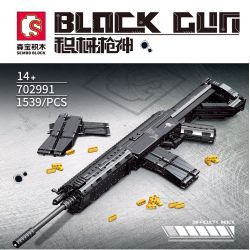 SEMBO 702991 non  SÚNG TRƯỜNG TẤN CÔNG KIỂU 19 bộ đồ chơi xếp lắp ráp ghép mô hình BLOCK GUN 1539 khối