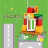 SEMBO 690102 non  TRẠM CỨU HỎA THÀNH PHỐ HÀI HƯỚC CỦA XIAOLING bộ đồ chơi xếp lắp ráp ghép mô hình City