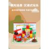 SEMBO 690102 non  TRẠM CỨU HỎA THÀNH PHỐ HÀI HƯỚC CỦA XIAOLING bộ đồ chơi xếp lắp ráp ghép mô hình City