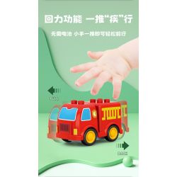 SEMBO 690102 non  TRẠM CỨU HỎA THÀNH PHỐ HÀI HƯỚC CỦA XIAOLING bộ đồ chơi xếp lắp ráp ghép mô hình City