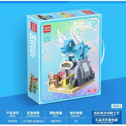 QuanGuan 100201 Quan Guan 100201 non  BẢO TÀNG KHỦNG LONG TRICERATOPS bộ đồ chơi xếp lắp ráp ghép mô hình Dino Museum HAPPY STREET 280 khối