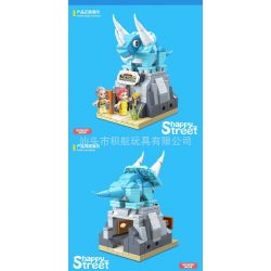 QuanGuan 100201 Quan Guan 100201 non  BẢO TÀNG KHỦNG LONG TRICERATOPS bộ đồ chơi xếp lắp ráp ghép mô hình Dino Museum HAPPY STREET 280 khối