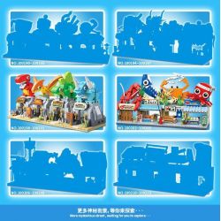 QuanGuan 100201 Quan Guan 100201 non  BẢO TÀNG KHỦNG LONG TRICERATOPS bộ đồ chơi xếp lắp ráp ghép mô hình Dino Museum HAPPY STREET 280 khối